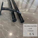Alu zidna karnišla crna - 2 kanala